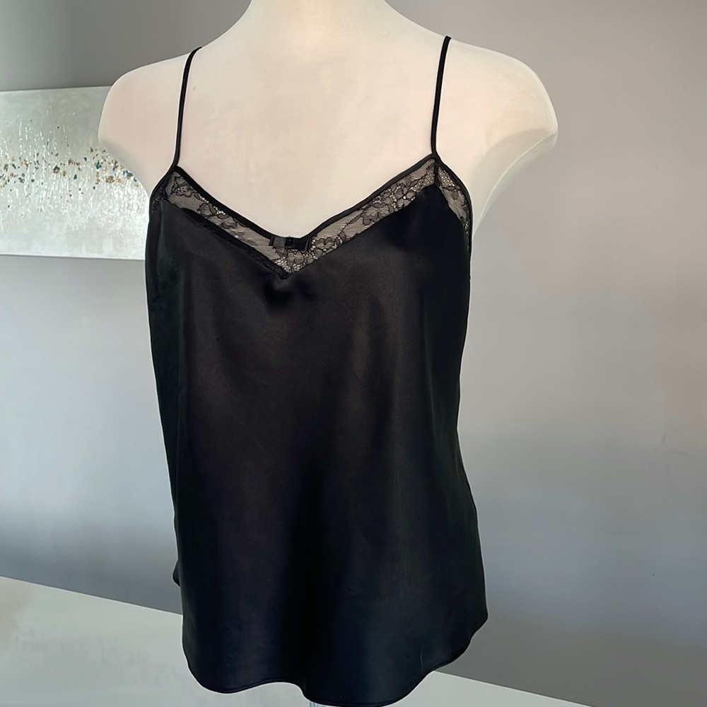 L Victoria’s Secret Black Camisole with Lace